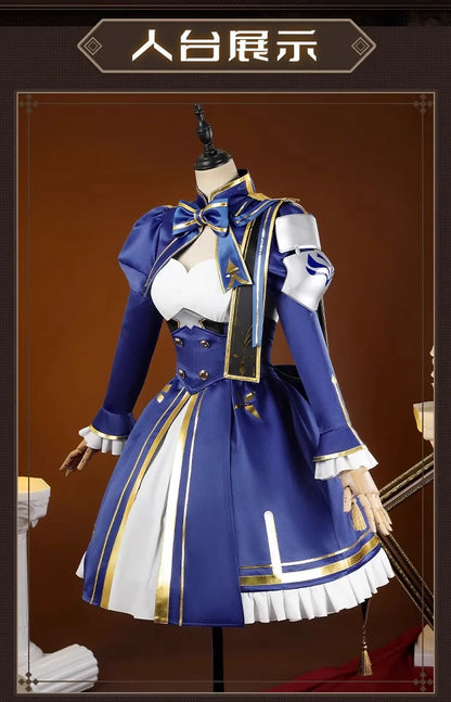 iCoser Honkai Star Rail Fate Saber Cosplay Costume Wig Dress Uniform Headwear Carnival Halloween Party Women Girls Props Gifts
