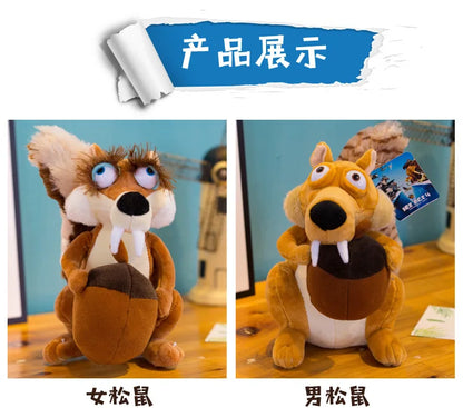 Disney Ice Age Sid Stuffed Toys Anime Cart Squirrel Scart Manny Diego Sloth Plush Doll Toy Room Decoration Kids Christmas Gift