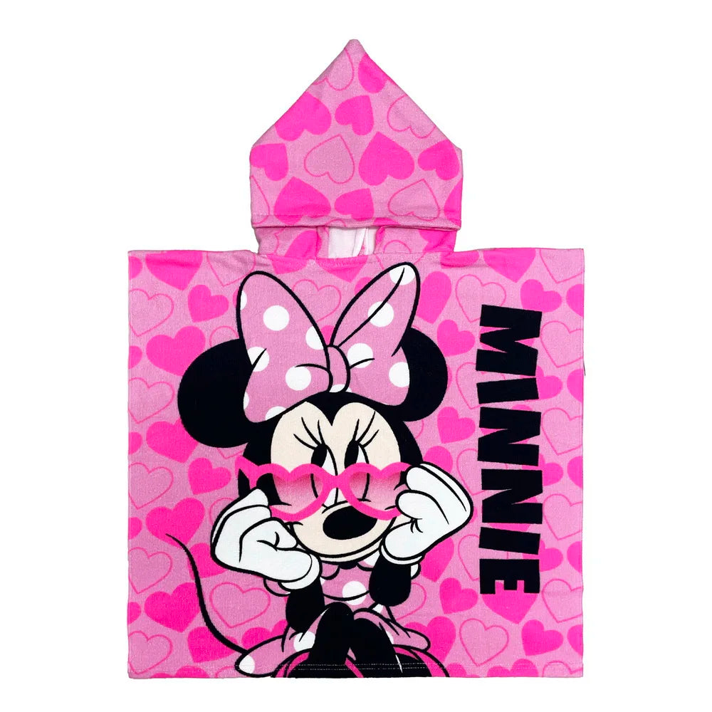 Baby Bathing Towels Boys Hooded Microfiber Minnie Bath Robes for Girls Kids Beach Towel Stitch Mickey Cape Towels Poncho