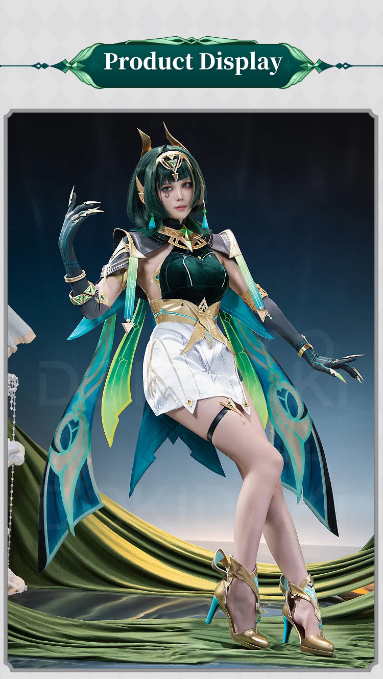 IN STOCK Nefer Cosplay Costume Genshin Impact Song of the Welkin Moon【XS-2XL】DokiDoki-R Nod-Krai Christmas Dress Plus Size