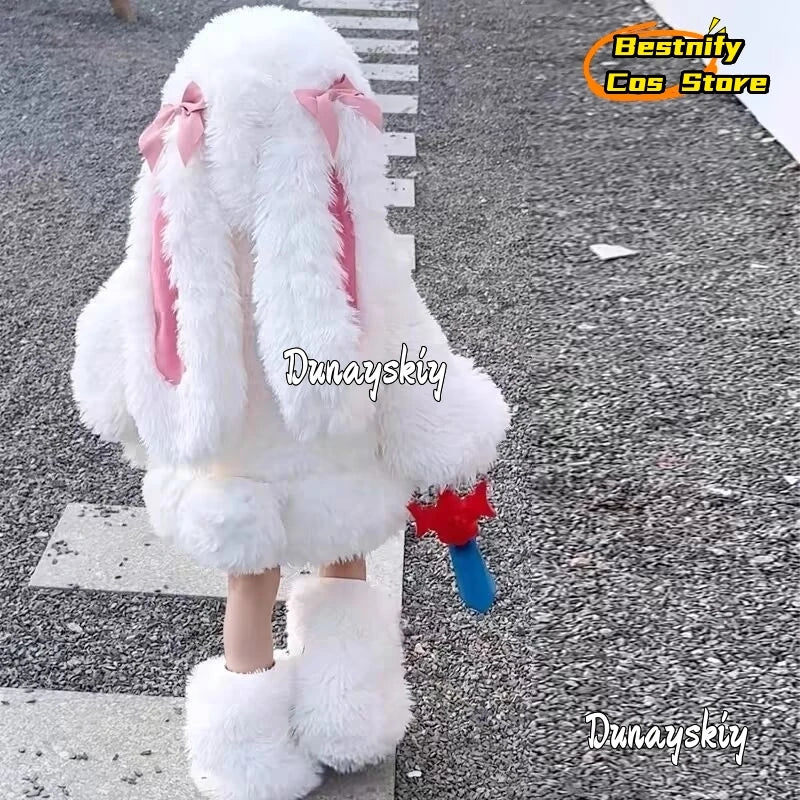 NONE Child Kawaii Rabbit Ears Cosplay Suit Size 90-150 Polyester