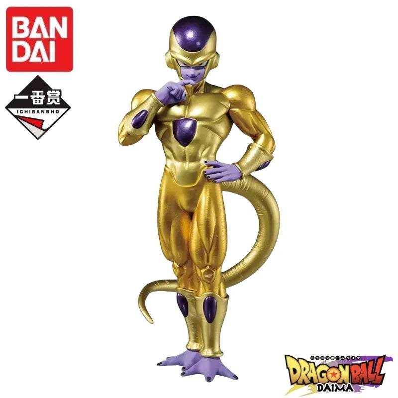 Bandai In Stock Original Dragon Ball Ichiban Kuji Back To The Theater Golden Frieza Super Saiyan God Vegeta Action Figure Model