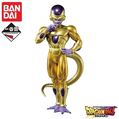 Bandai In Stock Original Dragon Ball Ichiban Kuji Back To The Theater Golden Frieza Super Saiyan God Vegeta Action Figure Model