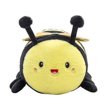 ZU Cute Flower Face Honey Bee Plush Toy Lovely Shark & Bee Caterpillar Ladybug Stuffed Soft Dolls Gift for Girl Boy Home Decor