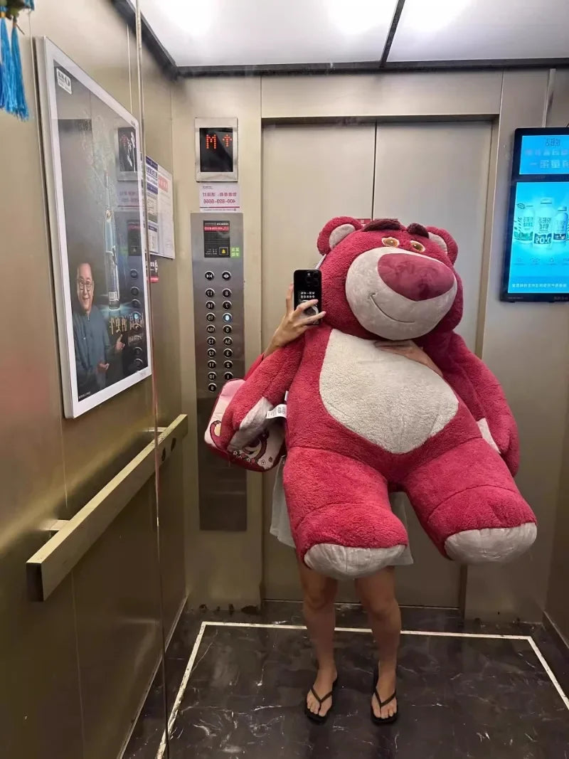 120cm Large Big Size Disney Lotso Cartoon Anime Plush Stuffed Doll Room Kawai Plushies Pillow Ornaments Children's Holiday Gifts