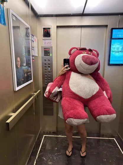 120cm Large Big Size Disney Lotso Cartoon Anime Plush Stuffed Doll Room Kawai Plushies Pillow Ornaments Children's Holiday Gifts