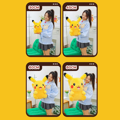 35/80cm Pokemon Plush Doll Pikachu Huge Rabbit Plush Pokémon Plushie  Anime Stuffed Toys Pikachued Soft Pillow Gift for Children
