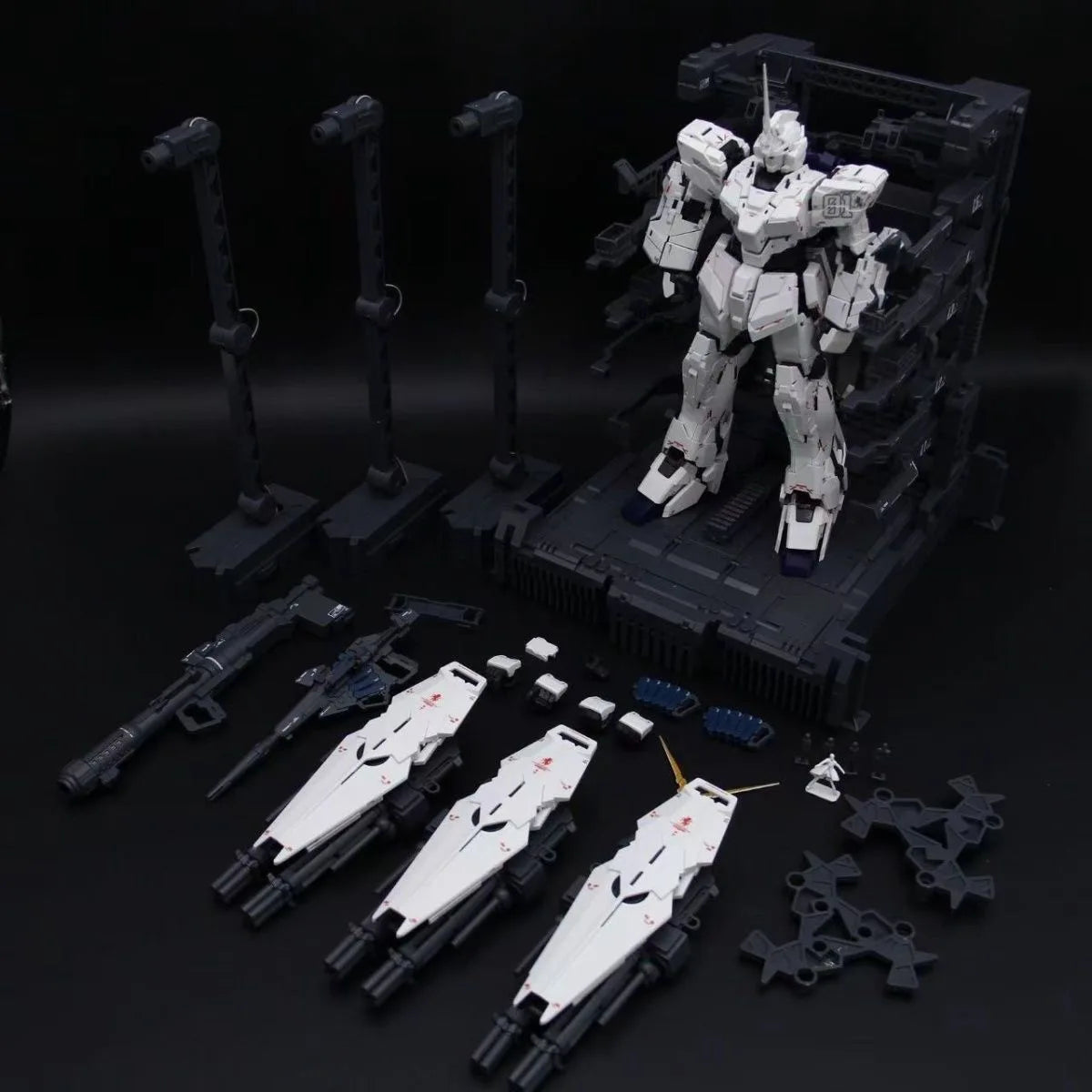 In Stock﻿ SHENSHOU Model Unicorn MGEX 1/100 RX-0 Assembly Model Kit Toys Toy With Lamp Group Action Figure Robot Gifts