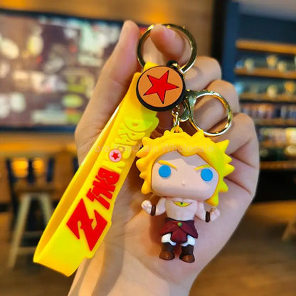Kawaii Anime Dragon Ball Keychain Z Super Saiyan Son Goku Bulma Broly Piccolo Majin Buu Series Car Pendant Keyring Toys Gifts