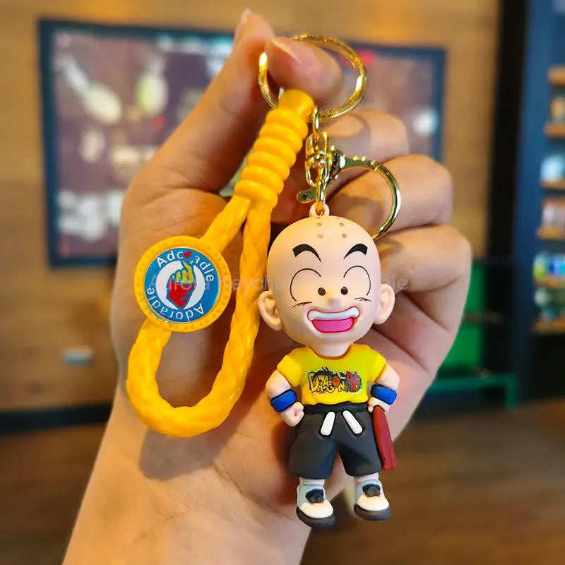 New Anime Dragon Ball Keychain Z Super Saiyan Son Goku Bulma Broly Piccolo Majin Buu Series Car Pendant Keyring Kids Toys Gifts