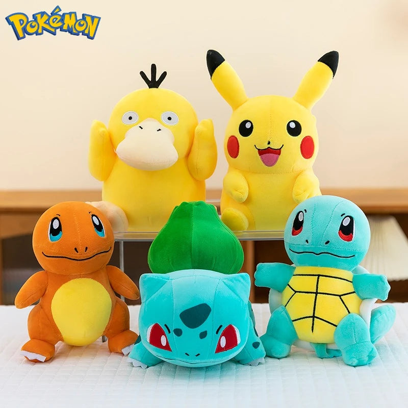 21/31/45CM Pokémon Pikachu Peluche Bulbasaur Psyduck Pokémon Anime Stuffed Animal Kawaii Comfortable Soft Doll Children Toy Gift