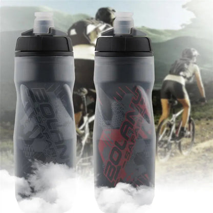 Bolany 600ml Mountain Cycling Water Bottle PP5 Double-Layer Insulated Leak-Proof Outdoor Sports Cup