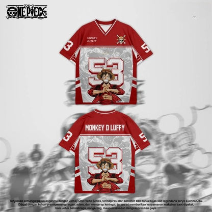 Jersey One Piece Oversize Anime Y2k Korean Style Kpop Baseball Hockey T-shirt Fashion Streetwear Anime Daily Unisex Tops Tees