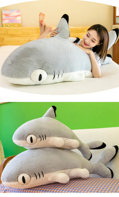 130cm Cute Soft Shark Cat Toys Doll Girl Kids Birthday Christmas Gift Stitch Kawaii Plushies Juguetes Stuffed Animal