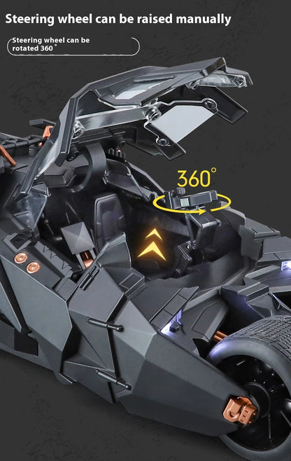 1:18 Batmobile Tumbler Alloy Metal Car Diecast Toy Vehicle Car Model Sound & Light Slide Spray Truck Toys For Kids  Gift Birthda