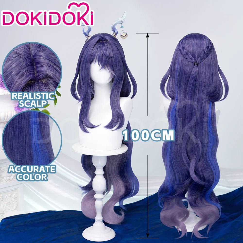 IN STOCK Lauma Aino Sandrone Wig Game Genshin Impact Cosplay Wig DokiDoki Nod-Krai Women Long Hair Free Wig Cap Halloween