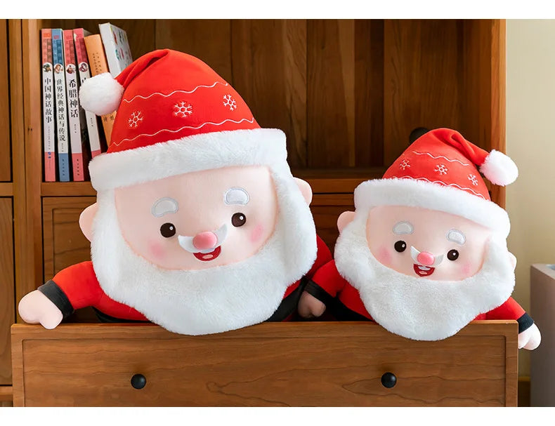 New 50cm Plush Santa Claus Doll Stuffed Toy Cuddly Pillow Christmas Gift for Kids Birthday Xmas Present Wholesale Small Gift