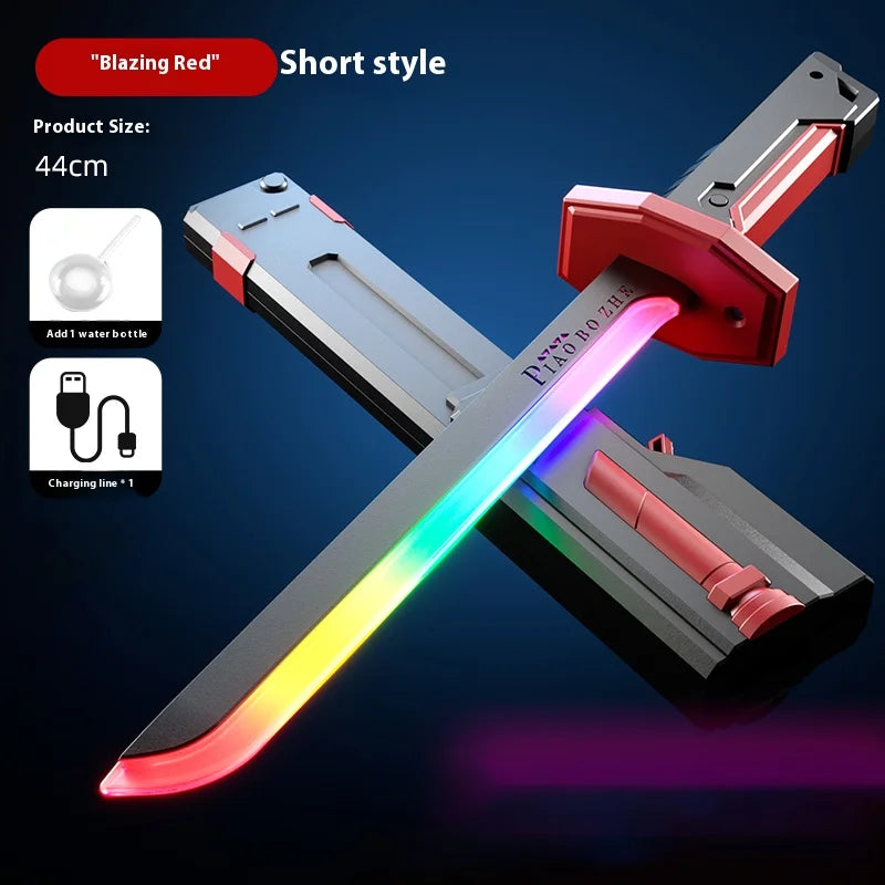 New Laser Sword with Smoke Multi-Color Changing LED Lights Sound Effects Sci-Fi Toy Prop for Kids and Adults Cosplay