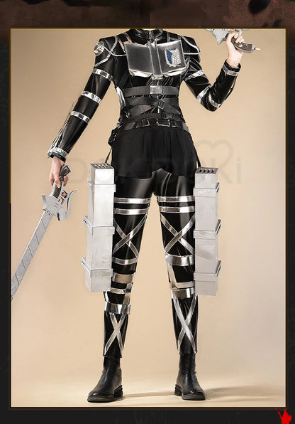IN STOCK Levii Mikasaa Erenn Cosplay Costume Anime【S-2XL】DokiDoki-R Women Men Leather Battle Uniform Plus size