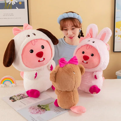 33-60cm/ Kawaii Original Anime Cartoon Plush Toy Little Beaver Rock Animal Serie Cute Plush Doll Interior Decoration Kids Gift
