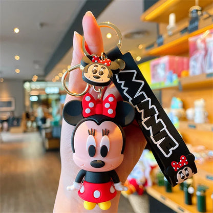 Anime Disney Keychain Cartoon The Lion King Mickey Mouse Minnie Lilo & Stitch Keyring Car Key Chain Pendant Kids Toys Gift