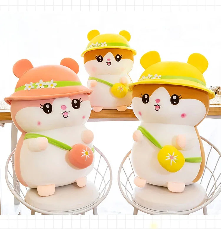 Hot 45-65cm Kawaii Hamster Plush Toy Big Size Cute Soft Stuffed Animals Sofa Pillow Plush Doll High-quality Kids Briday Gifts