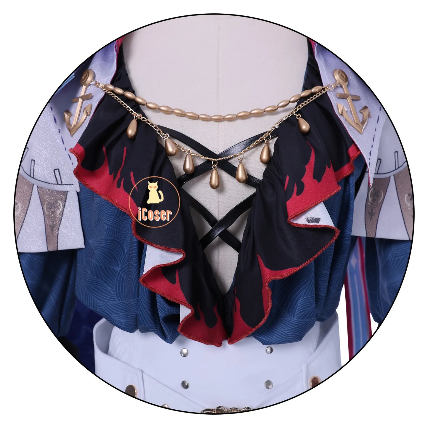 Wuthering Waves Brant Cosplay Costume Wig Uniform Hat Necklace Troupe of Fools Rinascita Carnival Halloween Party for Women Men