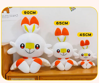 50/70/90cm Big Size Pokemon Scorbunny Anime Plush Stuffed Doll Room Decoration Kawaii Plushies Pillow Ornaments Holiday Gifts