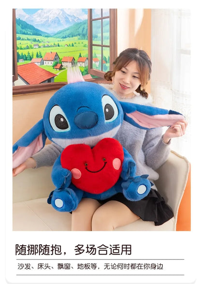 35/50/60cm Big Size Stitch Disney Anime Plush Stuffed Doll Cartoon Plush Doll Room Decoration Children's Pillow Holiday Gift