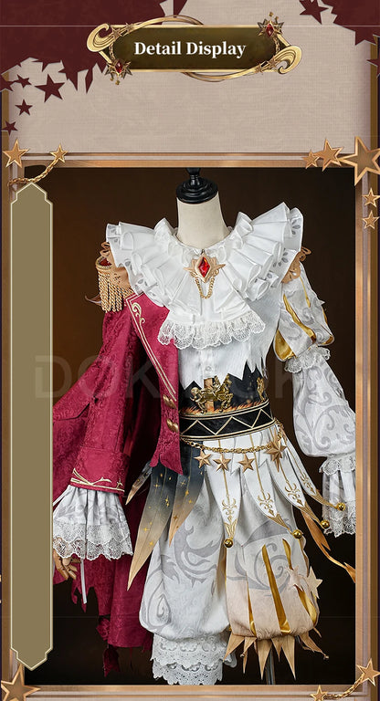 Mike Morton Cosplay Costume Game Identity V【S-3XL】DokiDoki-R Hullabaloo Mike Morton Brightest Star Clown Costume Plus Size