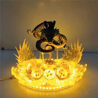 Anime Figures Shenron Dragon Ball Z GK Shenlong Super Saiyan LED Light PVC Action Figures 16cm Toys for Children Collector Model