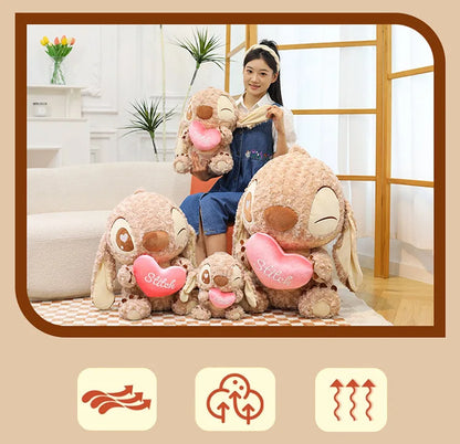 45/60/70cm Big Size Curly Stitch Disney Anime Plush Stuffed Doll Kawaii Coffee Plushies Pillow Ornaments Children's Holiday Gift