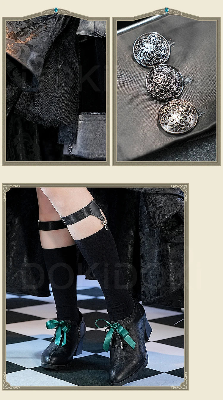 IN STOCK Ciel Phantomhive Cosplay Costume Anime DokiDoki-SR Ciel Black Rose Costume Men Cosplay Halloween