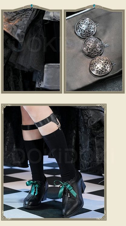 IN STOCK Ciel Phantomhive Cosplay Costume Anime DokiDoki-SR Ciel Black Rose Costume Men Cosplay Halloween