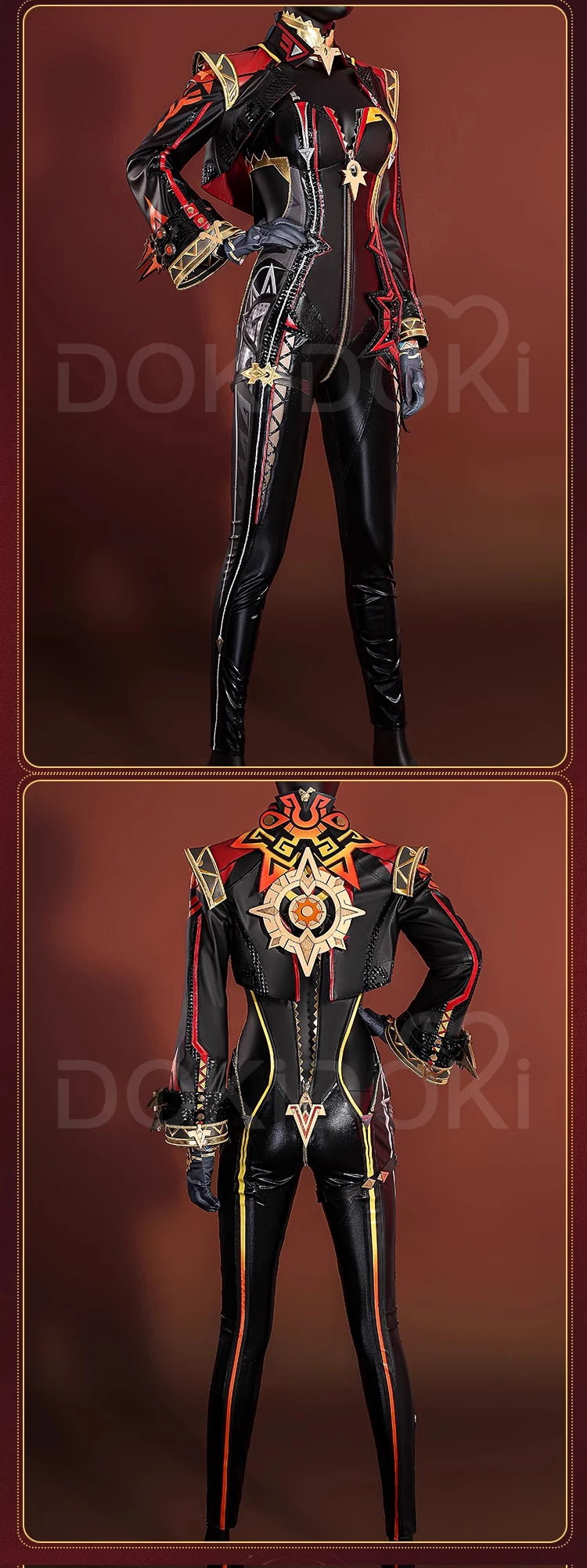 IN STOCK Mavuika Cosplay Costume Game Genshin Impact Cosplay【XS-2XL】DokiDoki-R Pyro Archon Mavuika Women Black Costume Plus Size