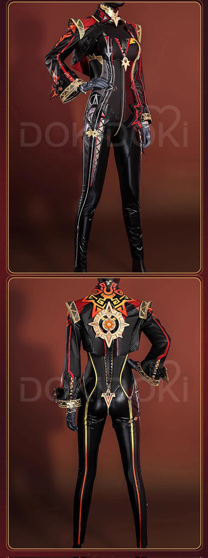 IN STOCK Mavuika Cosplay Costume Game Genshin Impact Cosplay【XS-2XL】DokiDoki-R Pyro Archon Mavuika Women Black Costume Plus Size