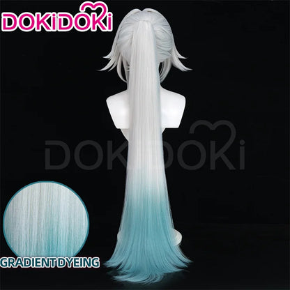 IN STOCK Feixiao Wig Game Honkai: Star Rail DokiDoki 100cm Long Gradient Deying Wig Ears Cosplay Tattoo Free Cap Halloween