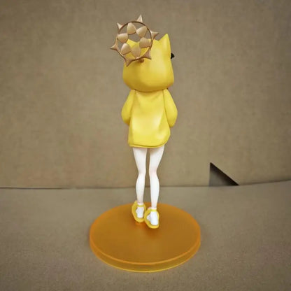 New Blue Archive Iroha Marie Figure Cat Ear Hoodie Anime Girl PVC Model Desktop Decoration Collectible Cute Toy Fans Gift 19cm