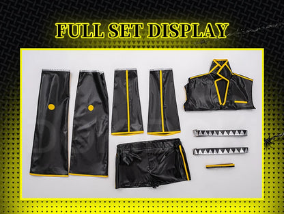 Lenn Cosplay Costume DokiDoki-R Men Black Punk Costume Lenn Cosplay Costume Men Cosplay Black Uniform Male