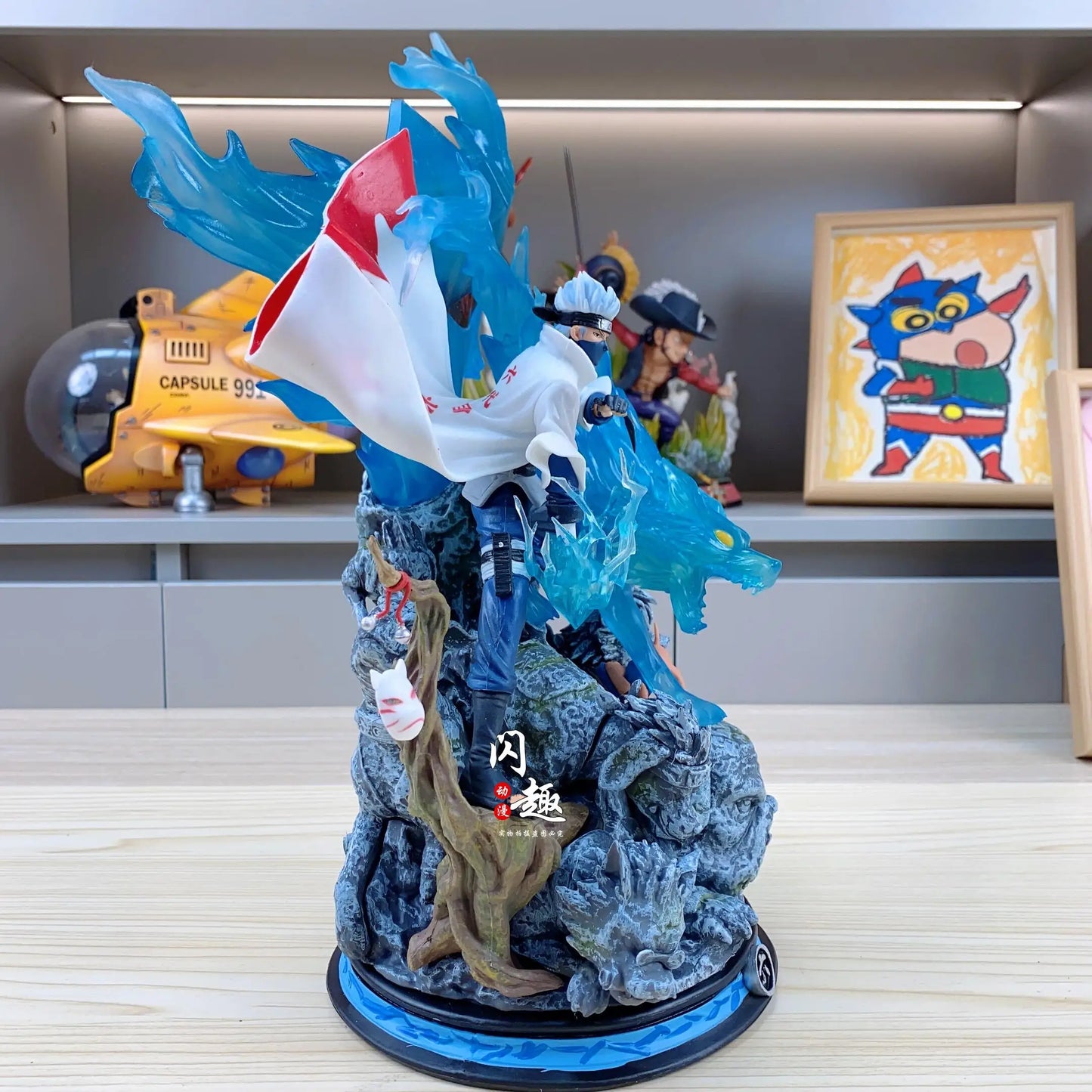 Naruto Anime Figure GK Hatake Kakashi 37cm Action Figure PVC Cartoon Characters Desktop Ornaments Friends Birthday Gifts Toys