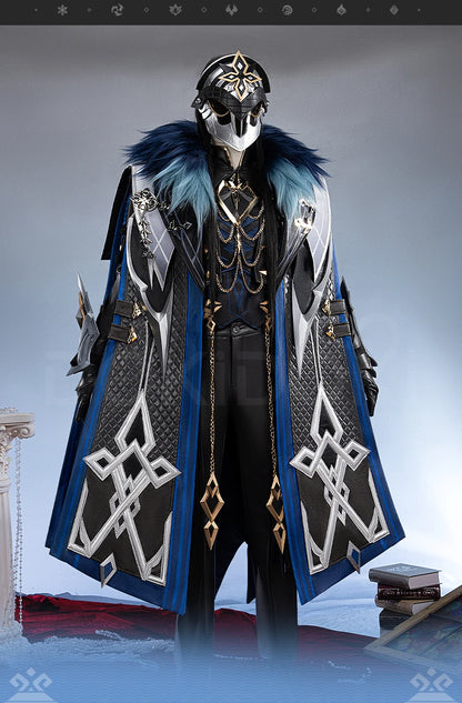 IN STOCK Captain Capitano Cosplay Costume Game Genshin Impact【S-4XL】DokiDoki Men Costume Fatui Harbinger Halloween Plus Size