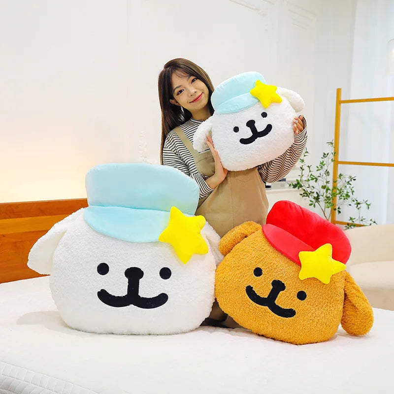 65cm Big Size Maltese Line Hat Dog Cartoon Anime Plush Stuffed Doll Toy Cute Room Bolster Sleeping Pillow Plushies Holiday Gifts