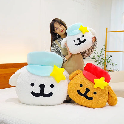 65cm Big Size Maltese Line Hat Dog Cartoon Anime Plush Stuffed Doll Toy Cute Room Bolster Sleeping Pillow Plushies Holiday Gifts