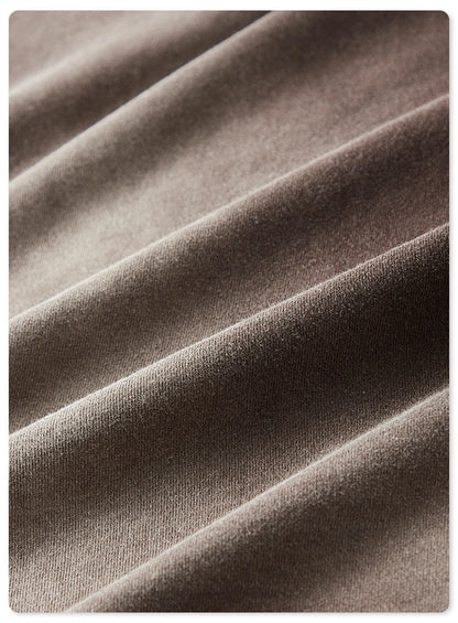 ZODF Retro Monkey Washed 260gsm Cotton T-Shirt For Men Unisex High Street Loose Full Sleeve T Shirt Brand Streetwear HY0406