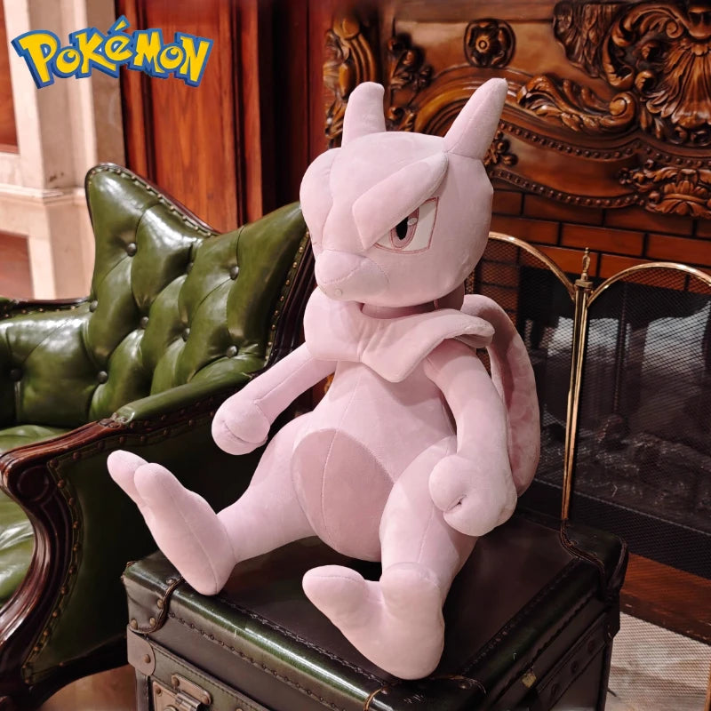 45CM Pokemon Mewtwo Cartoon Anime Peluche Kawaii Stuffed Animal Ornament Comfortable Soft Doll Children Cushion Plush Toy Gift