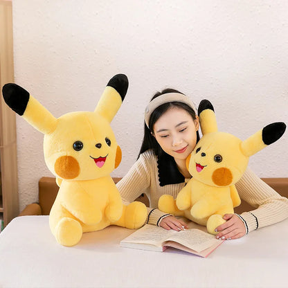 35-70CM Big Size Sitting Pikachu Plush Pokemon Cartoon Anime Peluche Kawaii Ornament Stuffed Animal Children's Toys Gifts