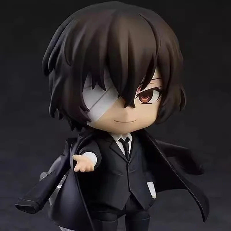 In Stock Nendoroid Bungo Stray Dogs1748 Dark Era Dazai Osamu Q Version Figurine - Swap Face Collectible Model Desktop Decorative