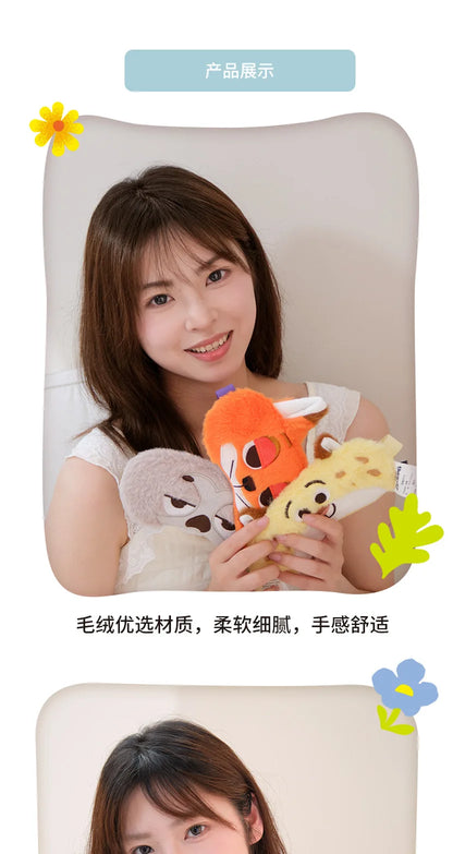 Disney Children's Plush Eye Mask Zootopia Cartoon Design Sleep Sunscreen Napping Mask for Students Cute And Crazy Gift