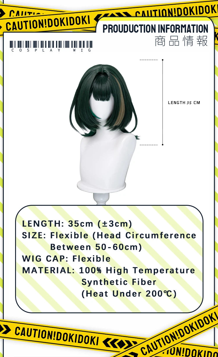 IN STOCK Ineffa Nefer Jahoda Flins Wig Game Genshin Impact DokiDoki Men Gradient Deying Hair Flins Cosplay Free Cap Halloween