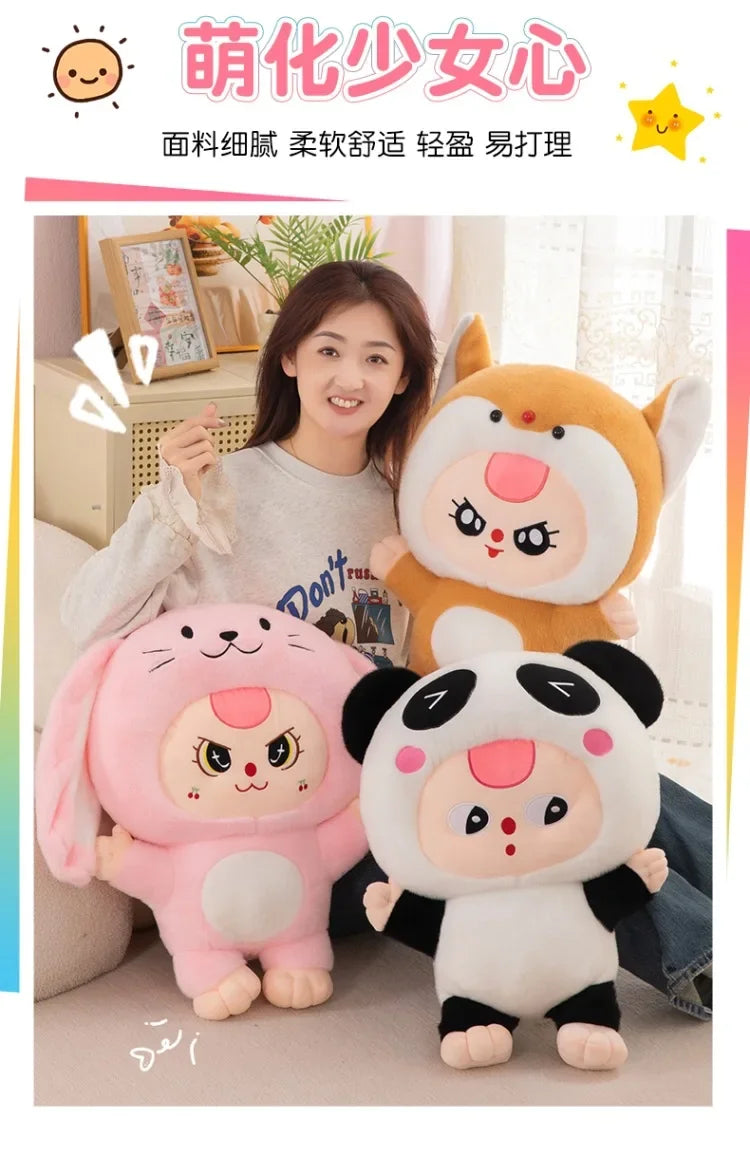 32/62cm Kawaii Baby Three Years Old Plush Doll Toy Baby Three Rabbit Series Stuffed Pillows Toy Ornaments Xmasgifts for Girls